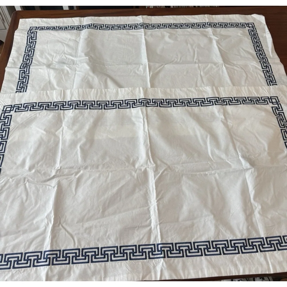 Hotel Collection King 2-Pillowshams Greek Key Embroidered 20